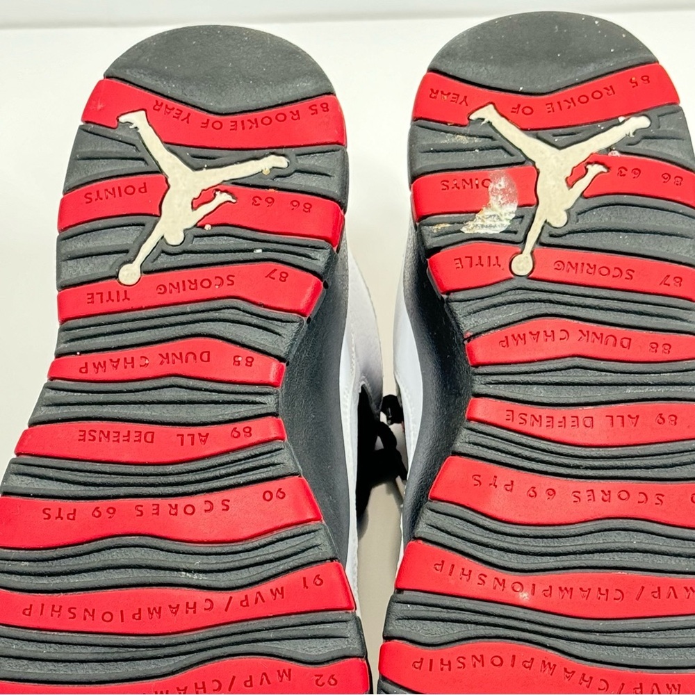 Air Jordan Retro 10 White/Varsity Red-Black Sneakers - Picture 11 of 16